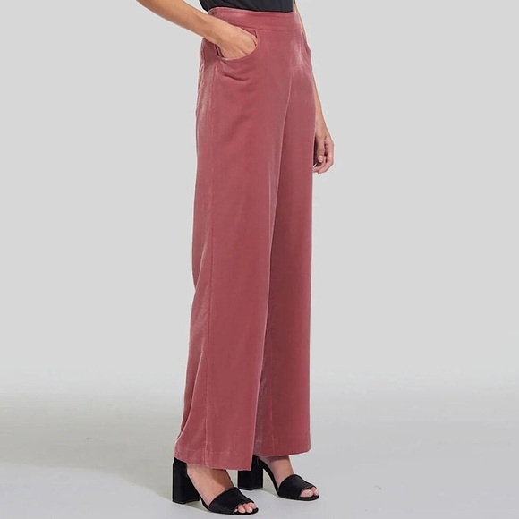 Whistles Pants - Whistles Pink Velvet Trousers